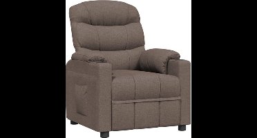 vidaXL - Fauteuil - verstelbaar - stof - taupe