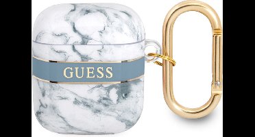 Guess Airpods - Airpods 2 Case - Marble - Blauw