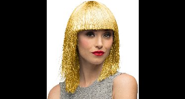 Boland - Pruik Crazy goud Goud - Steil - Halflang - Vrouwen - Showgirl - Glitter and Glamour