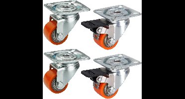 dörner + helmer Zwenkwiel met hoog draagvermogen Wieldiameter: 35 mm Draagvermogen (max.): 100 kg 4 stuk(s)