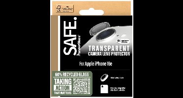 SAFE by PanzerGlass Camera Lens Protector geschikt voor Apple iPhone 17e / 16e - Transparant