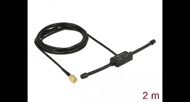 ISM 433 MHz antenne SMA -plug 3 DBI omnidirectionele vaste zwarte lijmmontage