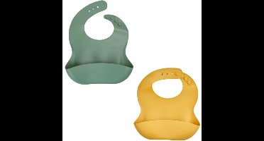 Set van 2 Siliconen slabbels 1 Cactus Groen + 1 Honing geel