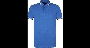 Suitable Polo Brick Mid Blauw - Maat L - Heren - Polo shirt Heren met Korte mouw