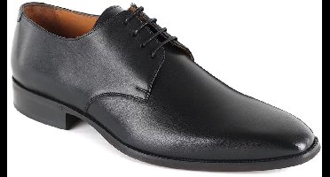 Suitable Leren Derby Herenschoen Zwart - Maat 45 - Heren - Nette schoen