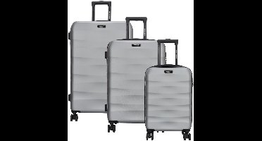 Beagles Travel Koffer 20-24-28 Inch - Kofferset - Koffers - Travel - Reizen - Set - Zilver