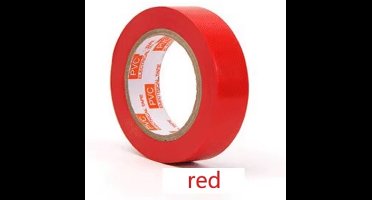 Isolatietape - 16mm x 10m PVC – Kleur Rood