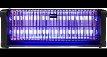 Perel Elektrische UV insectenverdelger binnen, 2800V spanningsrooster, stille vliegenlamp met verwijderbare metalen opvangbak, 150 m² bereik, chemievrije insectenbestrijding