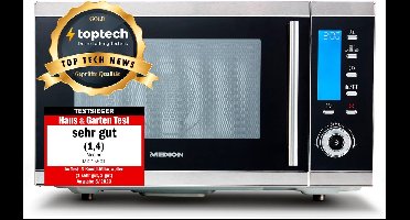 MEDION 4-in-1 Magnetron met Grill MD 15501 | 25 Liter | 900 Watt Magnetronvermogen | 2500 Watt Hetelucht | 10 Automatische programma's