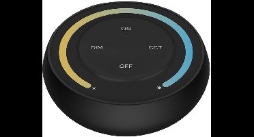 Mi-Light Mi-Boxer - (S1) - 1-Zone Dual White CCT Afstandsbediening met magnetische houder - (Batterijen niet inbegrepen) - Zwart