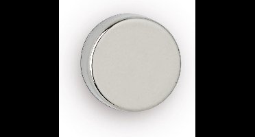 MAUL neodymium schijfmagneet, ft 12 x 3 mm, trekkracht 2,5 kg, zilver, blister van 10 stuks 10 stuks