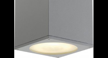 BIG THEO plafond OUT, plafond armatuur, vierkant, zilvergrijs, ES111, max. 75W