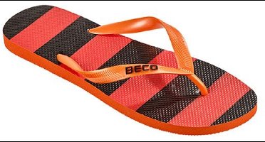 BECO heren teenslippers - oranje/zwart - maat 40-41