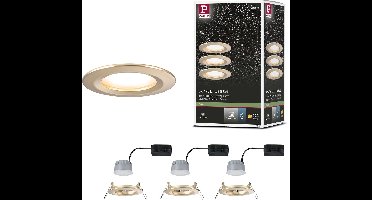LED-inbouwlamp 3-Step-Dim Nova Coin Basisset star IP44 rond 74mm Coin 3x6W 3x470lm 230V dimbaar 2700K Goud mat