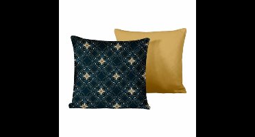 Sierkussenhoes De Witte Lietaer Alice Blue Wing Teal 40 x 40 cm (Set van 2)