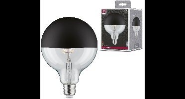 Modern Classic Edition Standaard 230 V LED Globe Kopspiegel E27 G125 600lm 6,5W 2700K dimbaar Kopspiegel zwart mat