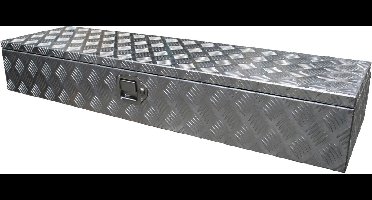 Gereedschapskist aluminium 1200x380x190mm kofferslot - Disselbak - Disselkist - Gereedschapskist - Disselkist Aanhangwagen - Novio