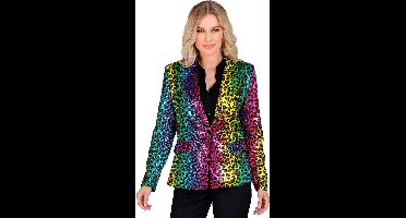 Pailletten Blazer Regenboog Jungle Fun Vrouw