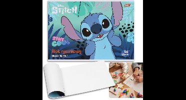DISNEY Stitch WIT TEKENBLOK, schoolpakket, Witte vellen A4 20 vellen