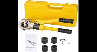 Hydraulische Krimptang voor Persfittingen - Krimptang met persbekken voor waterleidingen en TH - Krimptang Uponor - Krimptang Henco - Krimptang Loodgieter voor professioneel gebruik - TH16, TH20, TH26, TH32 - Geel