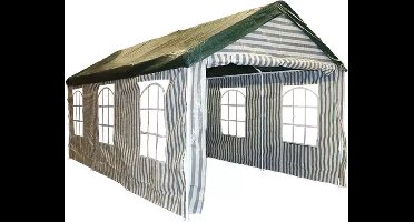 Buitengewoon Boet Partytent 300x600 cm - Groen/Wit