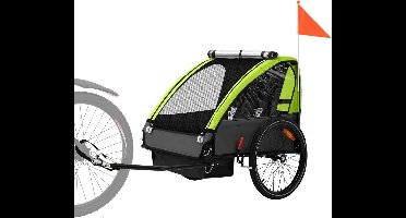 ApexArte® Fietskar Voor Kinderen - Kinderfietskar - Kinderbuggy - Groen