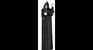 Halloween/horror thema hang decoratie Geest/spook Priester - met LED licht - enge/griezelige pop - 120 cm