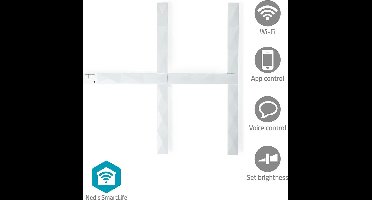 Nedis SmartLife LED Wand Lamp – Incl. App – RGB – Led Lamp – Led Strip – 6 Stuks