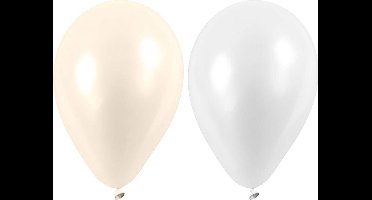Creotime Ballonnen Voor Helium Wit/ Zilver 10 Stuks