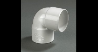 Dyka PVC lijm bocht wit 90° 32mm mof/mof wit