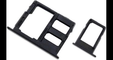 Simkaart houder geschikt voor Samsung Galaxy A6 2018 A600 - Simcard Holder - Zwart
