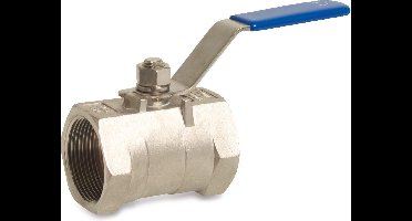 Mega 1-delige Kogelkraan RVS 316 3/4" binnendraad 40bar licht