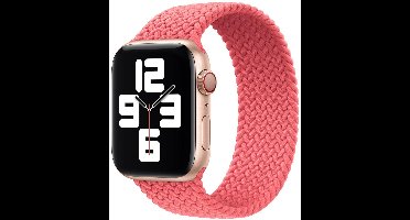 Apple Gevlochten solobandje voor de Apple Watch | 38/40/41/42 mm - Maat 9 - Pink Punch