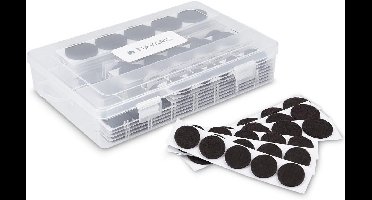 215 Zelfklevende Viltglijders voor Meubels - Diverse Maten en Vormen - Antislip Vloerbeschermers Donkerbruin