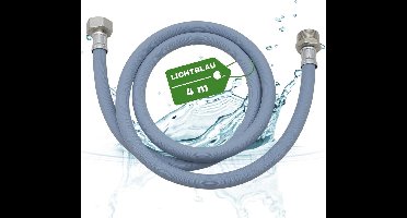 Verlengde toevoerslang 4 m met metalen schroefdraad voor vaatwasser en wasmachine - Universeel bruikbaar