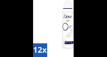 12 x Dove Deodorant Spray - 0% Original - 150 ml - Dove Deodorant - Aluminiumvrije Deodorant - Deodorant Spray - Deodorant Voor Gevoelige Huid - Deodorant 72 Uur