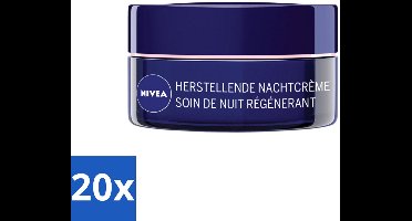 NIVEA - Nachtcrème - Essentials +24U Voedend - Voor gevoelige & droge huid - Met Sheaboter & Amandelolie - 50 ml - Bulkverpakking - 20 stuks