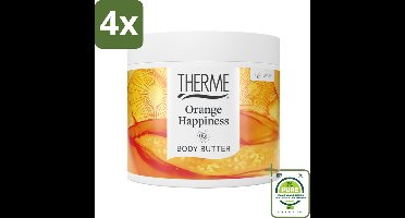 Therme - Orange Happiness - Bodybutter - Hydraterend - Verzorgend - 225gr - Voordeelverpakking - 4 stuks - Bodybutter - Hydratatie