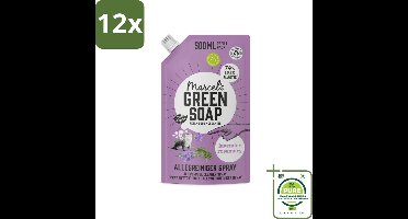 Marcel's Green Soap - Allesreiniger Spray - Navulling - Lavendel & Rozemarijn - Frisse reiniging - 500 ml - Voordeelverpakking - 12 stuks - Allesreiniger - Schoonmaakproduct