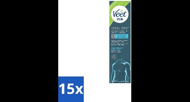 Veet Men - Ontharingscrème - Gevoelige Huid - Milde Formule - 200 ml - Bulkverpakking - 15 stuks