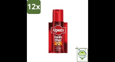 Alpecin - Double Effect - Shampoo - Anti-roos & Haargroei - 200 ml - Voordeelverpakking - 12 stuks - Anti-roos shampoo - Haaruitval shampoo