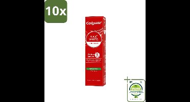 10 x Colgate – Max White Expert Purifying Power – Tandpasta – 75 ml - Grootverpakking - Tandpasta - Witte Tanden - Glimlach Verhelderen - Waterstofperoxide - Koffie En Thee Vlekken
