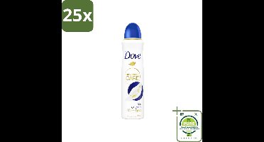 25 x Dove – Deodorant Spray – Original – 150 ml - Grootverpakking - Anti-transpirant - Deodorant Spray - Zweetbehandeling - Geurverwijdering - Huidverzorging