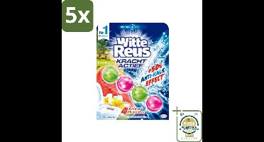 5 x Witte Reus - Toiletblok - Kracht Actief Exotisch - Fris & langdurige geur - Grootverpakking - Toiletblok - Toilet Reinigen - Krachtige Toilet Reiniger - Exotische Geur - Fris Toilet