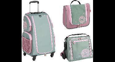 HABA Kinderkoffer Schranktrolley 4 Rollen, Trolleytasche und Kulturbeutel