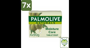 7 x Palmolive Tabletzeep Naturals Olijf Melk 4x 90 gr - Grootverpakking - Palmolive Zeep - Tabletzeep - Olijf & Melk - Natuurlijke Ingrediënten - Hydraterende Zeep