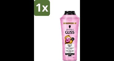 1 x Gliss-Kur - Shampoo - Liquid Silk - Zijdezachte Haarverzorging - 400 ml - Zijdezachte Haarverzorging - Haar Glans - Haarvoeding - Haarstructuur - Haarversterking