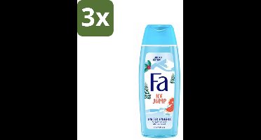 Fa - Douchegel - Winter Splashes Ice Jump - Frisse Geur & Verfrissing - Verzorgend - 250 ml - Bulkverpakking - 3 stuks
