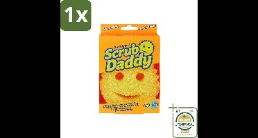 1 x Scrub Daddy - Spons - Veranderende Textuur - 1 Spons- Schoonmaak Spons - Veranderende Textuur - Koud Water Schrobben - Warm Water Afwassen - Vaat Reinigen