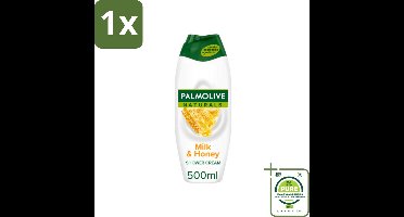 1 x Palmolive Naturals - Douchecrème - Melk & Honing - 500 ml - Douchegel - Melk & Honing - Hydraterende Douchegel - Natuurlijke Douchegel - Douchegel Voor Gevoelige Huid